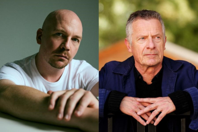Forfatterportrætter af Niels Fredrik Dahl og Morten Pape
