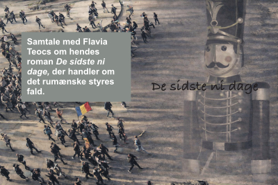 Oprørsk folkemængde omkring en tank. I siluet den tapre tinsoldat.