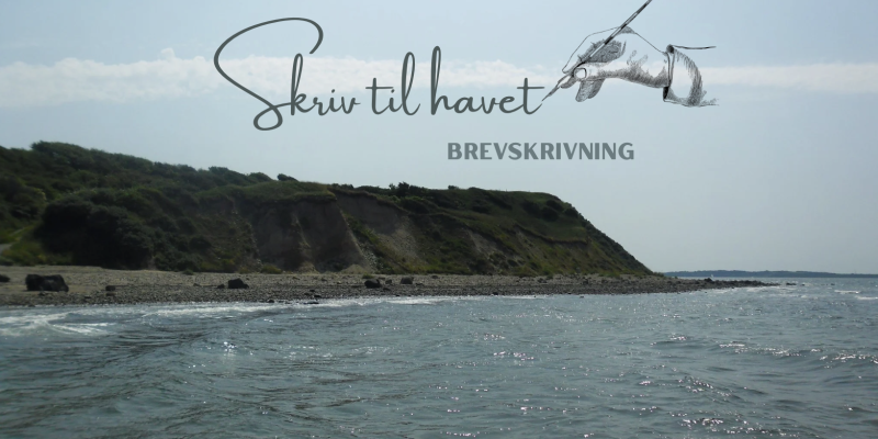 Billede af havet med tekst til brevskrivning