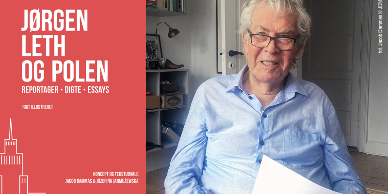Jørgen Leth og Polen – bogforside+JL portræt